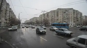Street camera view of Bucharest, one of the seven live traffic betting feeds