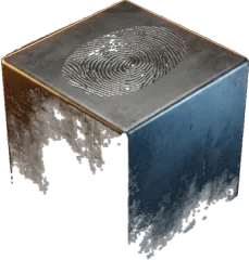 Round fingerprint rendered as a monospace hash block